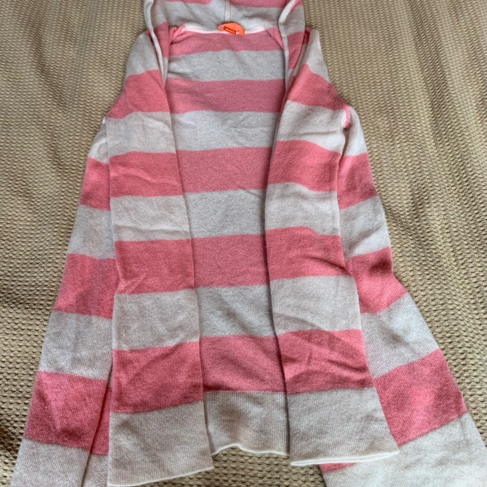 Christopher Fisher Pink & Cream Striped Cashmere Sweater